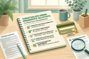 Mitä tarkistaa ennen ensimmäistä talletusta?